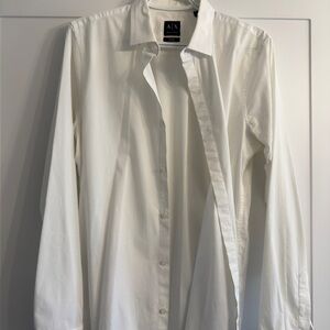 Armani Exchange White Dress Shirt Classic Design